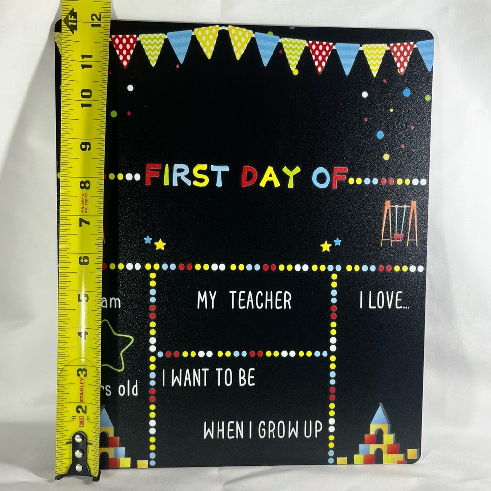 First Day of School Last Day of School Chalkboard Double-Sided Reusable NEW - Picture 4 of 4